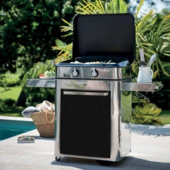 Plancha à Gaz Sur Chariot - Combo ENOSIGN 65 Inox & Noir -Eno Bbq Boutique 57028385 a3 combo plancha enosign 65 inox et noir eno