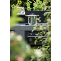 Cuisine D'extérieur ENO Modulo Acier Pour Plancha - 3 Modules Avec Cuisinière Et Chariot Félix -Eno Bbq Boutique cuisine modulo 3 cuisiniere chariot felix 1