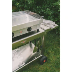 Chariot Inox "Plein Air" Pour Plancha Krampouz Double -Eno Bbq Boutique khea05 chariot inox plein air pour plancha krampouz double