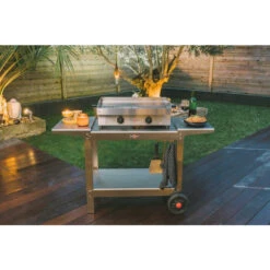 Chariot Inox "Plein Air" Pour Plancha Krampouz Double -Eno Bbq Boutique khea05 chariot inox plein air pour plancha krampouz double 3