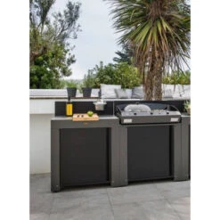 Cuisine D'extérieur ENO Modulo Acier Pour Plancha - 2 Modules 8 Cuisine D'extérieur ENO Modulo Acier Pour Plancha - 2 Modules -Eno Bbq Boutique mobilo eno gris acier 2 modules ambiance 2