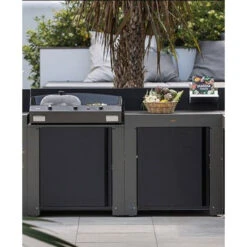 Cuisine D'extérieur ENO Modulo Acier Pour Plancha - 2 Modules 7 Cuisine D'extérieur ENO Modulo Acier Pour Plancha - 2 Modules -Eno Bbq Boutique mobilo eno gris acier 2 modules ambiance 5