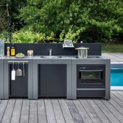 Modulo Cuisinière Four Et Plaque - Gris Acier - Cuisine D'extérieur ENO 10 Modulo Cuisinière Four Et Plaque - Gris Acier - Cuisine D'extérieur ENO -Eno Bbq Boutique mod7005 cuisiniere modulo gris cuisine exterieur eno ambiance 2