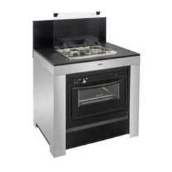 Cuisine D'extérieur ENO Modulo Inox Et Noir Pour Plancha - 3 Modules Avec Cuisinière -Eno Bbq Boutique mod8505 1 cuisine exterieur modulo combine noir et inox eno 1