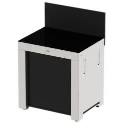 Modulo Plan De Travail - Coloris Inox Et Noir - Pour Cuisine D'extérieur ENO -Eno Bbq Boutique modulo plan de travail inox noir cuisine exterieur eno 3