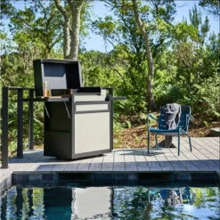 Pack Plancha Forge Adour PREMIUM 60 Acier Noir Et Gris + Chariot Et Capot -Eno Bbq Boutique pack plancha gaz forge adour premium 60 acier noir gris 2