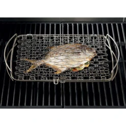Grille De Barbecue Pour Poisson Weber En Acier Inoxydable - Grand Modèle -Eno Bbq Boutique panier a poissons weber grand modele 3