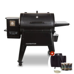 Pack Barbecue Pit Boss Navigator 850 + Housse + 3 Sacs Pellets + Pierre à Pizza