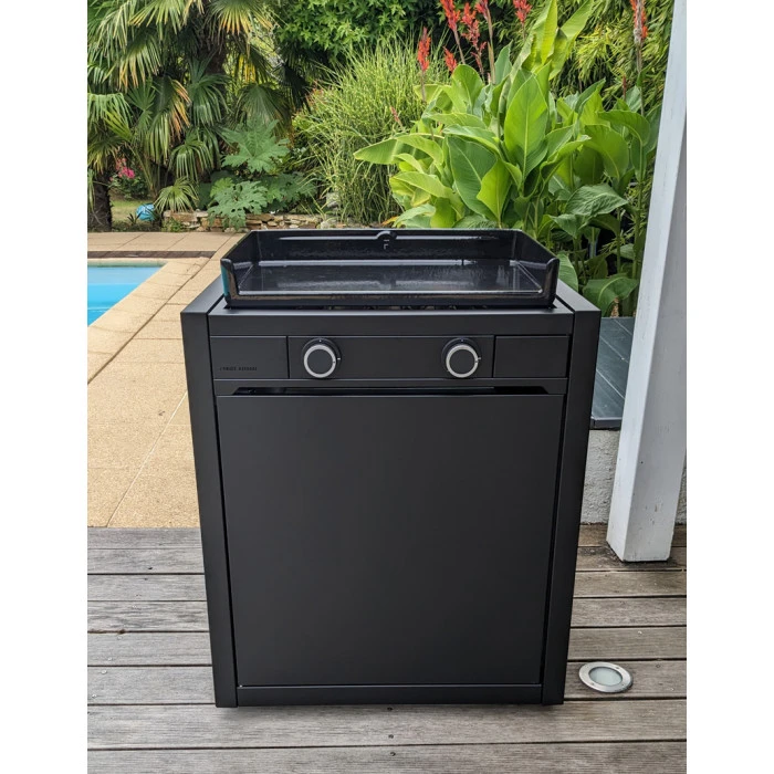 Pack Plancha à Gaz Forge Adour MODERN 60 Acier Noir + Chariot 3 Pack Plancha à Gaz Forge Adour MODERN 60 Acier Noir + Chariot – Image 3