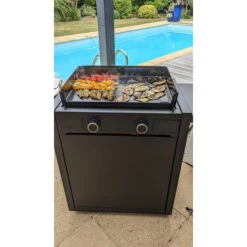 Pack Plancha à Gaz Forge Adour MODERN 60 Acier Noir + Chariot 17 Pack Plancha à Gaz Forge Adour MODERN 60 Acier Noir + Chariot -Eno Bbq Boutique plancha forge adour modern 60 acier sur chariot 6 1