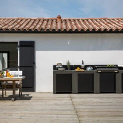 Modulo Plan De Travail - Gris Acier - Cuisine D'extérieur ENO -Eno Bbq Boutique pmod7001 modulo standard acier cuisine exterieur eno 7 min
