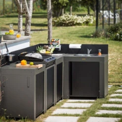 Modulo Plan De Travail - Gris Acier - Cuisine D'extérieur ENO -Eno Bbq Boutique pmod7001 modulo standard acier cuisine exterieur eno 8 min