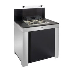 Modulo Table De Cuisson Master 2 Brûleurs - Coloris Inox Et Noir - Pour Cuisine D'extérieur ENO