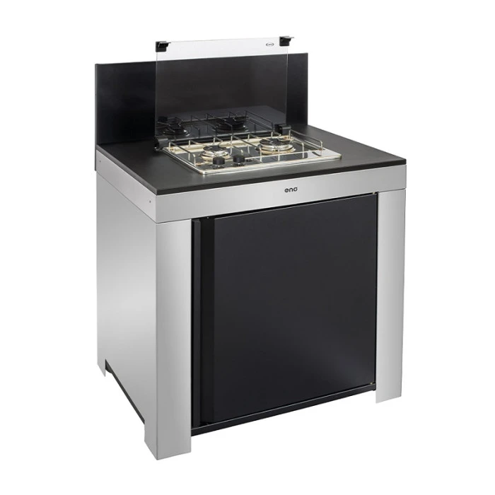 Modulo Table De Cuisson Master 2 Brûleurs - Coloris Inox Et Noir - Pour Cuisine D'extérieur ENO 1 Modulo Table De Cuisson Master 2 Brûleurs - Coloris Inox Et Noir - Pour Cuisine D'extérieur ENO