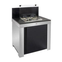Cuisine D'extérieur ENO Modulo Inox Et Noir Pour Plancha - 4 Modules Avec Table De Cuisson Master -Eno Bbq Boutique pmod8506 1 cuisine exterieur modulo master 2 noir et inox eno 1 2