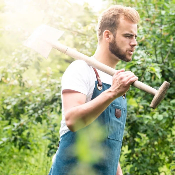 Tablier Barbecue Toile Waxée Alaskan Maker 547 - Bleu Canard 3 Tablier Barbecue Toile Waxée Alaskan Maker 547 - Bleu Canard – Image 3