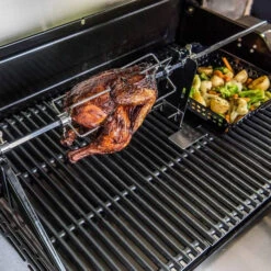 Tournebroche Universel Avec Moteur CHAR-BROIL Pour Barbecue à Gaz -Eno Bbq Boutique tournebroche poulet 3 min